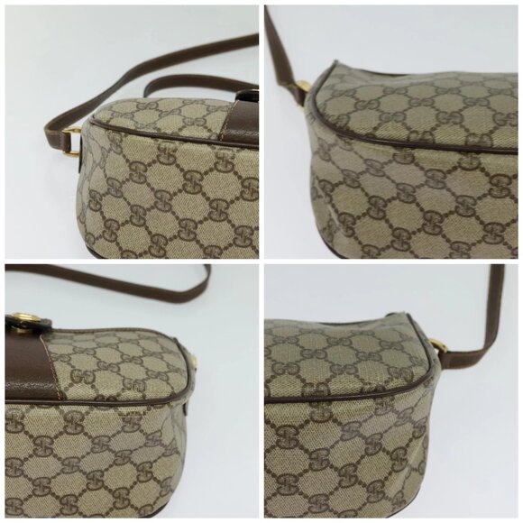 GUCCI GG Supreme Web Sherry Line Shoulder Bag PVC Beige 89 02 032 Auth 121449 - Picture 14 of 16